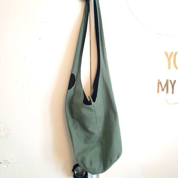 Handmade LINEN boho hobo bag reversible crossbody - Picture 2 of 12